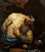Giovanni Battista Langetti Suicide of Cato the Younger Spain oil painting artist